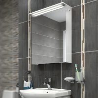 Шкаф за баня с огледало Дентан интериор