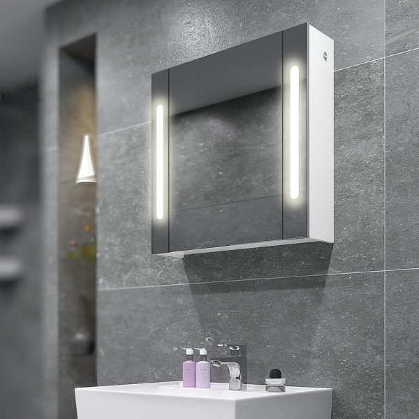 Шкаф за баня с огледало Гранд интериор