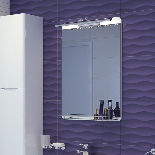 Шкаф за баня с огледало Смайл интериор