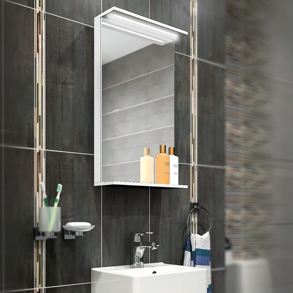 Шкаф за баня с огледало Тулан интериор
